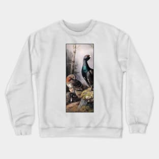 Capercaillie courting by Ferdinand von Wright Crewneck Sweatshirt